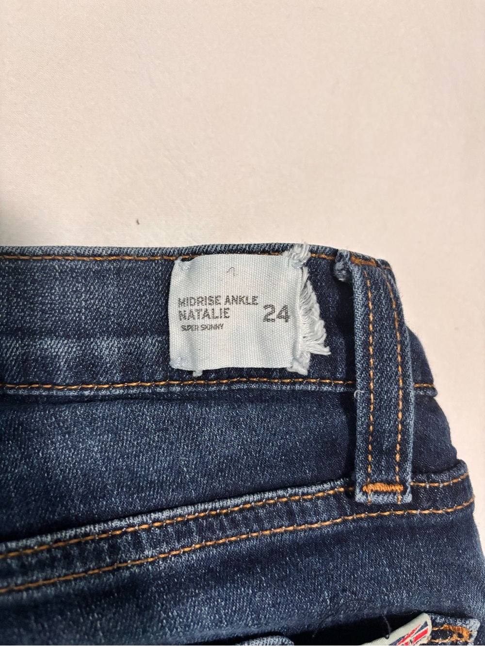 Natalie Midrise Ankle Jeans in Dark Blue - Size 24